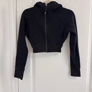 Lululemon Black Scuba Cropped Hoodie Size 2